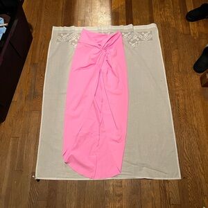 SKIMS Signature Swim SARONG SKIRT Light Pink Size Medium NWT